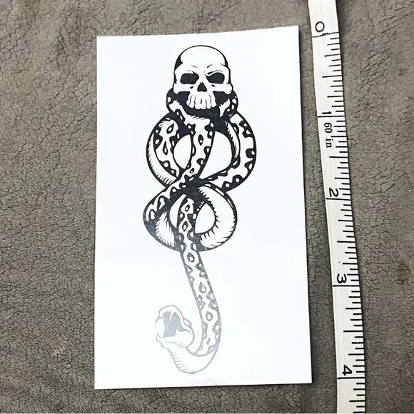 Dark Mark Temporary Tattoos 2 Pack Harry Potter Wizard Magic Witch Dark Arts - Picture 4 of 5